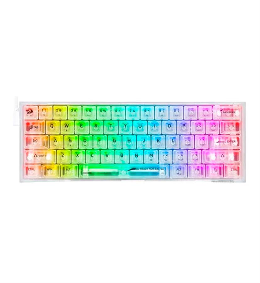 TECLADO FIZZ RGB K617CT-RGB TRANSPARENTE
