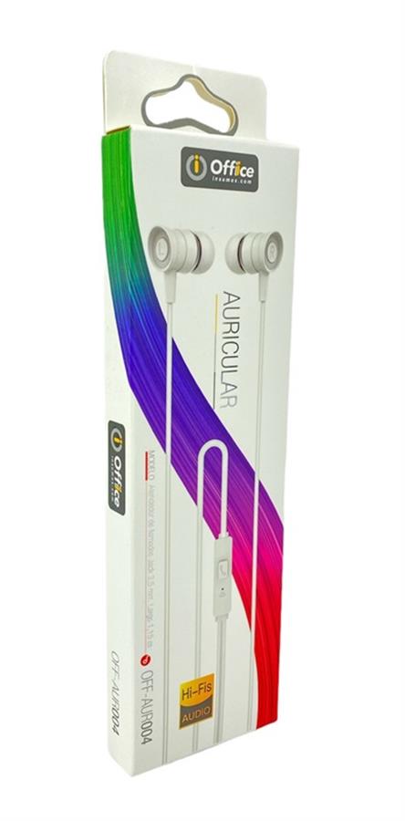 AURICULAR IN EAR  OFF-AUR004 MANOS LIBRES BLANCO
