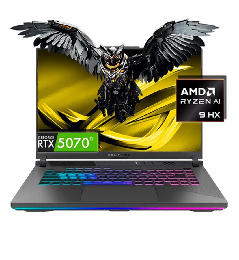 ROG STRIX  G16  RYZEN 9 8940HX  16GB RAM 1TB SSD RTX 5070 TI 12GB 16" WUXGA