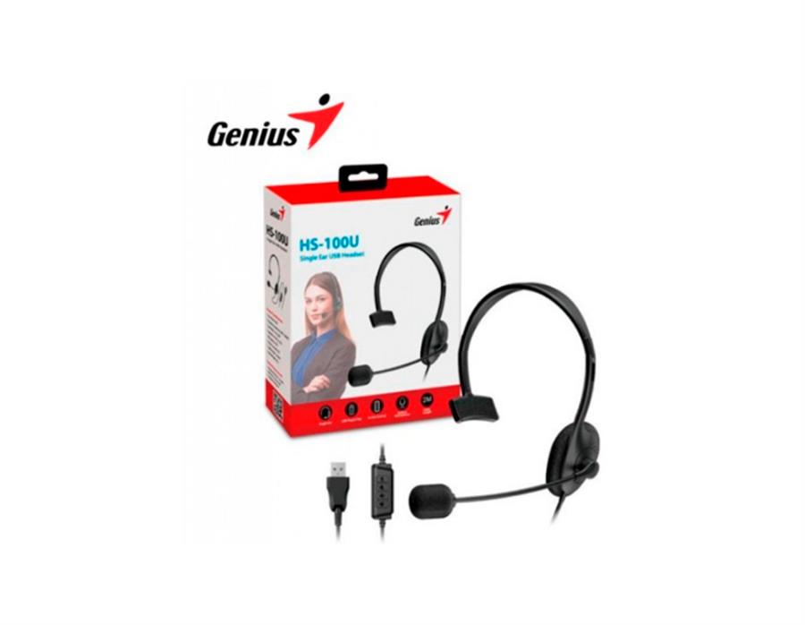 AURICULAR + MIC  HS-100U USB VINCHA 1 OREJA
