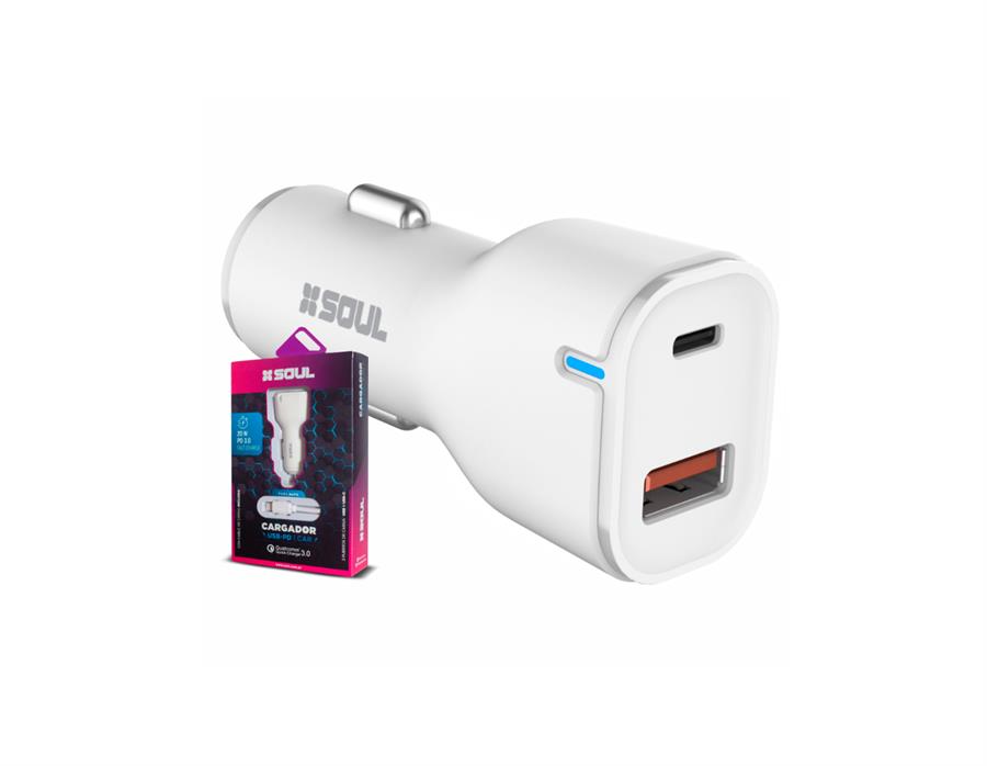 CARGADOR 12V 1 USB+PD CARGA RAPIDA C/ CABLE MICRO USB