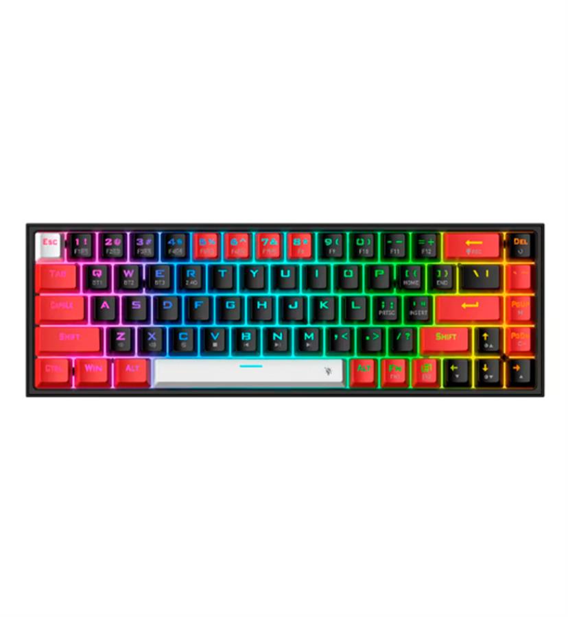 CASTOR PRO K631 TECLADO RGB 65% SWITCH HOT-SWAP CONEXION TRI-MODO