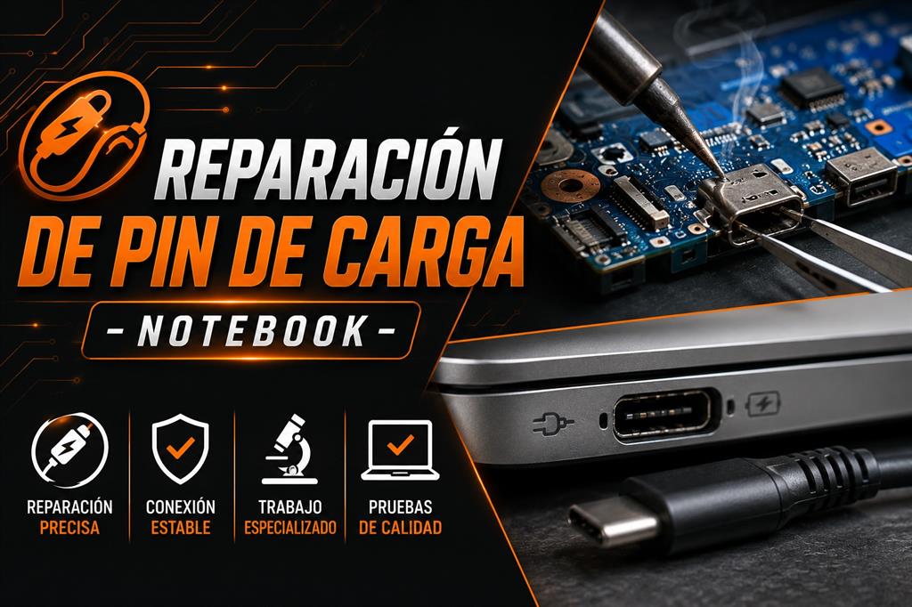 REPARACIÓN DE PIN DE CARGA  - NOTEBOOK -