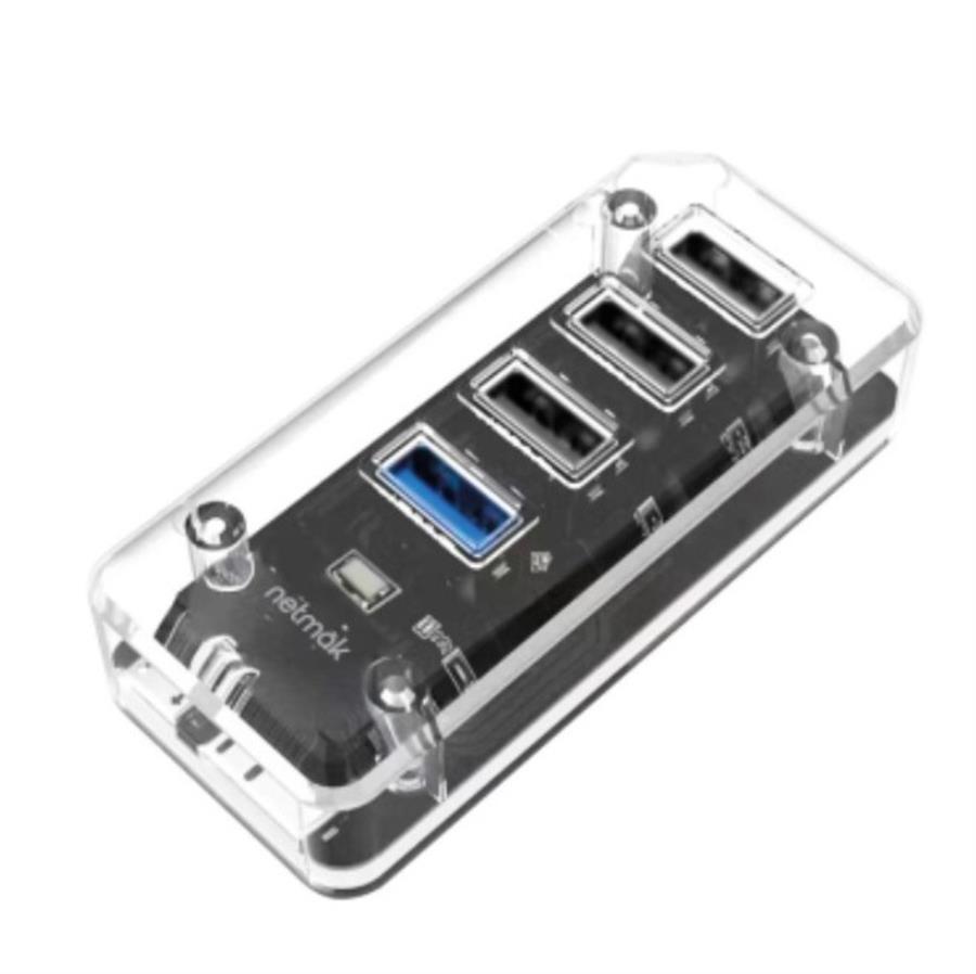 HUB ADAPTADOR USB 2.0 Y 3.0 NM-AC12 TRANSPARENTENETMAK