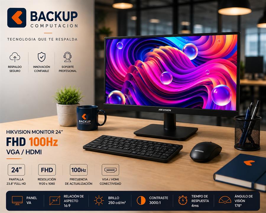 MONITOR 24"  100HZ VGA/HDMI