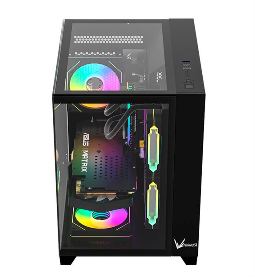GABINETE GAMER  CRYSTAL Z9M FLOW BLACK