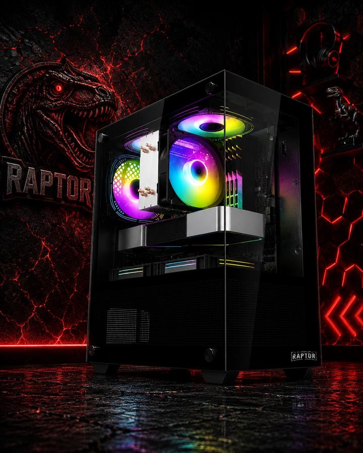 GABINETE GAMER NOVA PRIME  TG x2 MID-TOWER RGB FAN X3