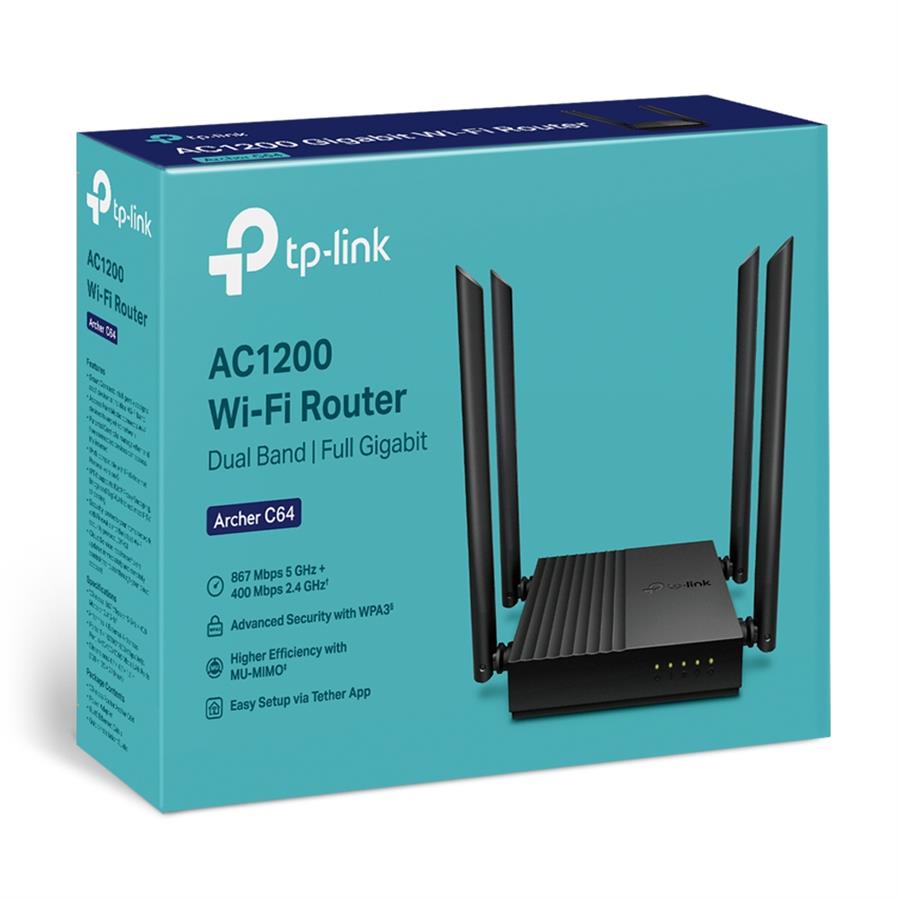ARCHER C64  ROUTER 4P AC1200 MU-MIMO
