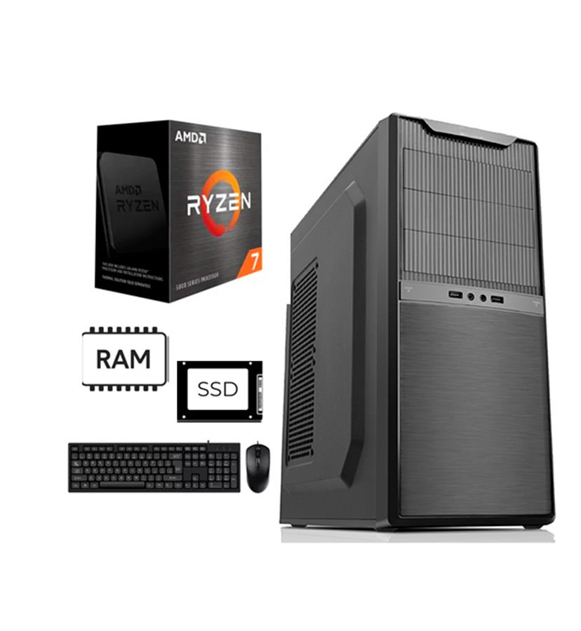 PC ARMADA RYZEN 7 5700G 16GB RAM 480GB SSD - TECLADO & MOUSE - FREEDOS