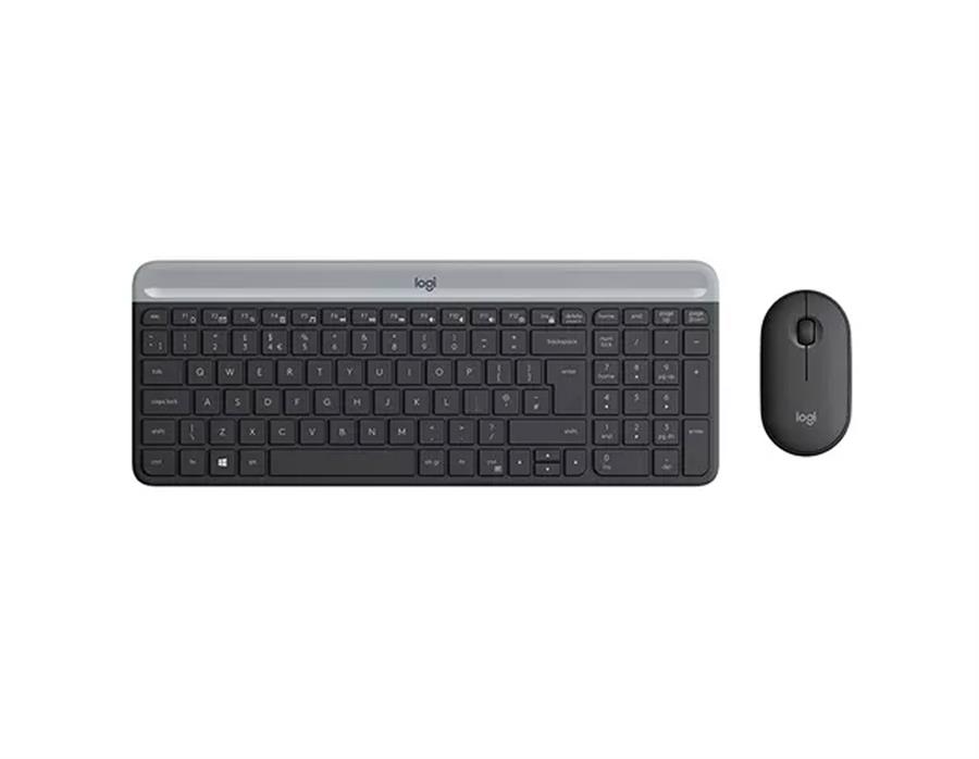 COMBO TECLADO Y MOUSE LOGITECH MK470 GRAPHITE WIRELESS