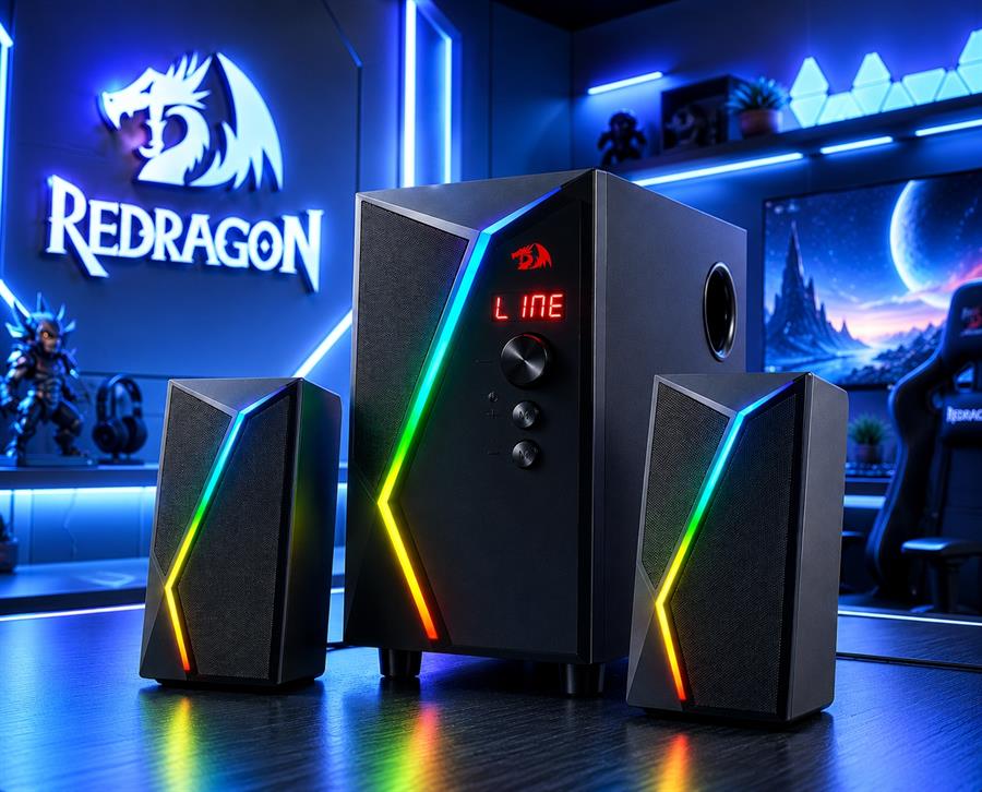 AVIL  GS520 PRO  PARLANTE SUBWOOFER GAMER RGB USB 3.5MM NEGRO