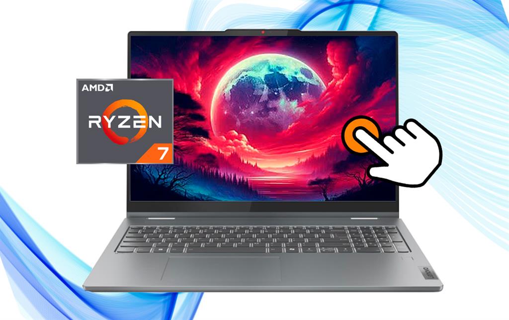 NOTEBOOK LENOVO IDEAPAD 5 16AHP9 2-EN-1 AMD™ 7 8845HS  16GB 1TB SSD 16" WUXGA TACTIL