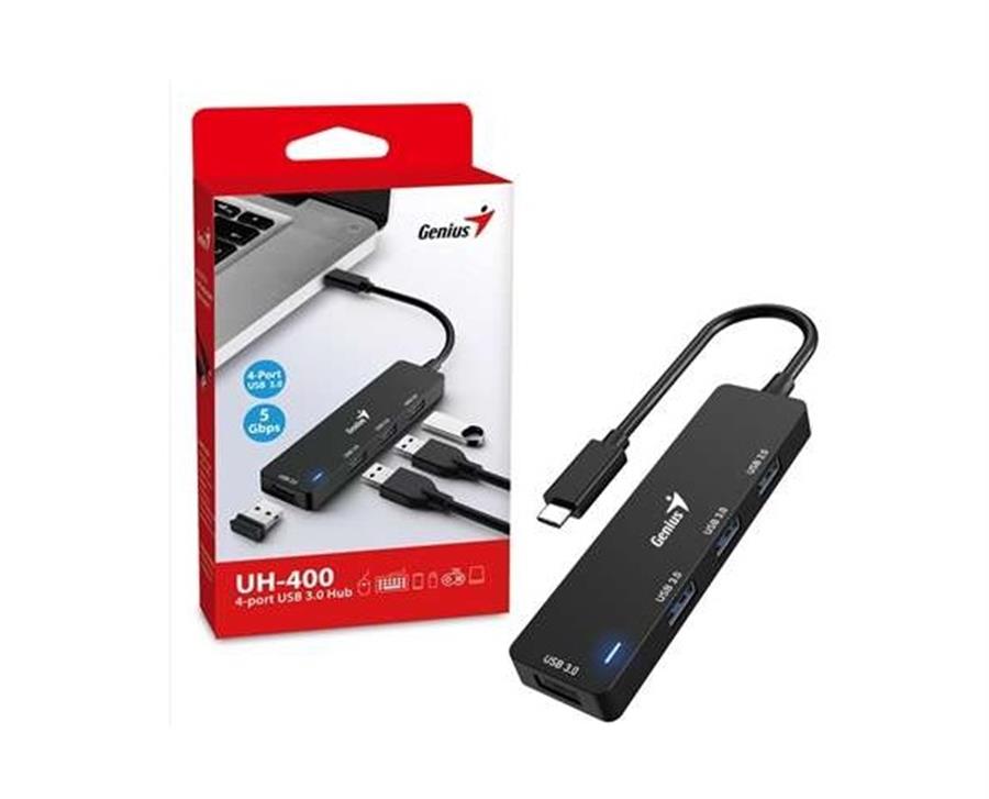 HUB UH-400 USB-C A USB-A 3.0 X4
