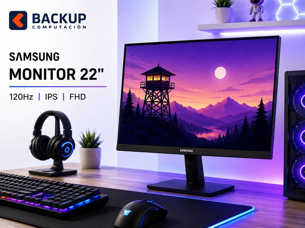 MONITOR SAMSUNG ESSENTIAL  22" S3 FLAT 120 HZ FHD