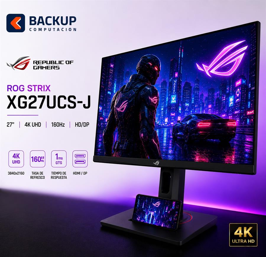 ROG STRIX MONITOR 27" XG27UCS-J  160HZ HD/DP 4K