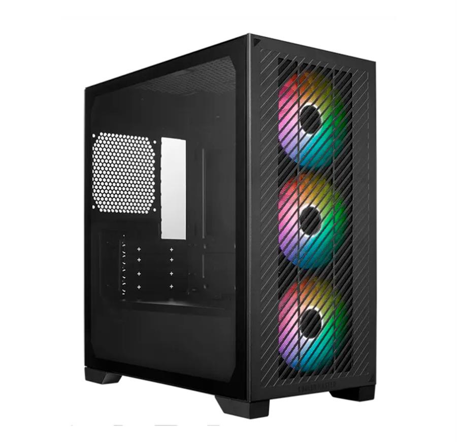 GABINETE ELITE 301 BLACK 3 FANS ARGB