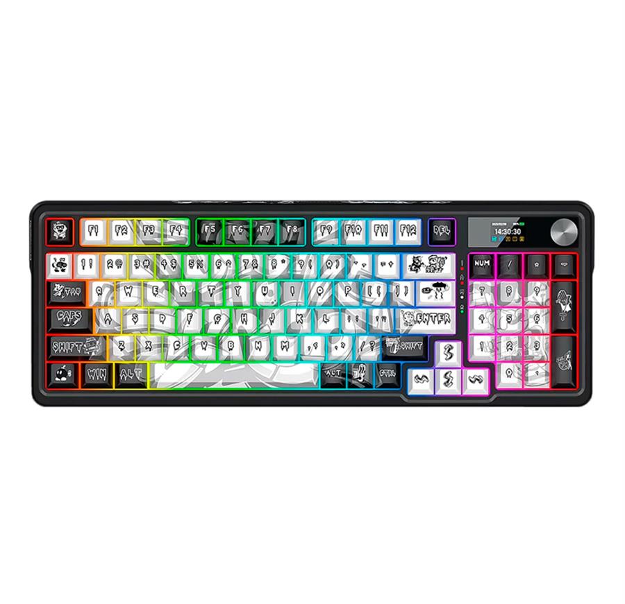 TECLADO GAMER ARTEMIS K719GF PRO RGB INALAMBRICO CONEXCION TRI-MODO BYN