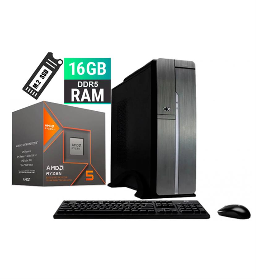 PC ARMADA AMD RYZEN 5 8600G 16GB RAM 512GB SSD TECLADO & MOUSE - FREEDOS