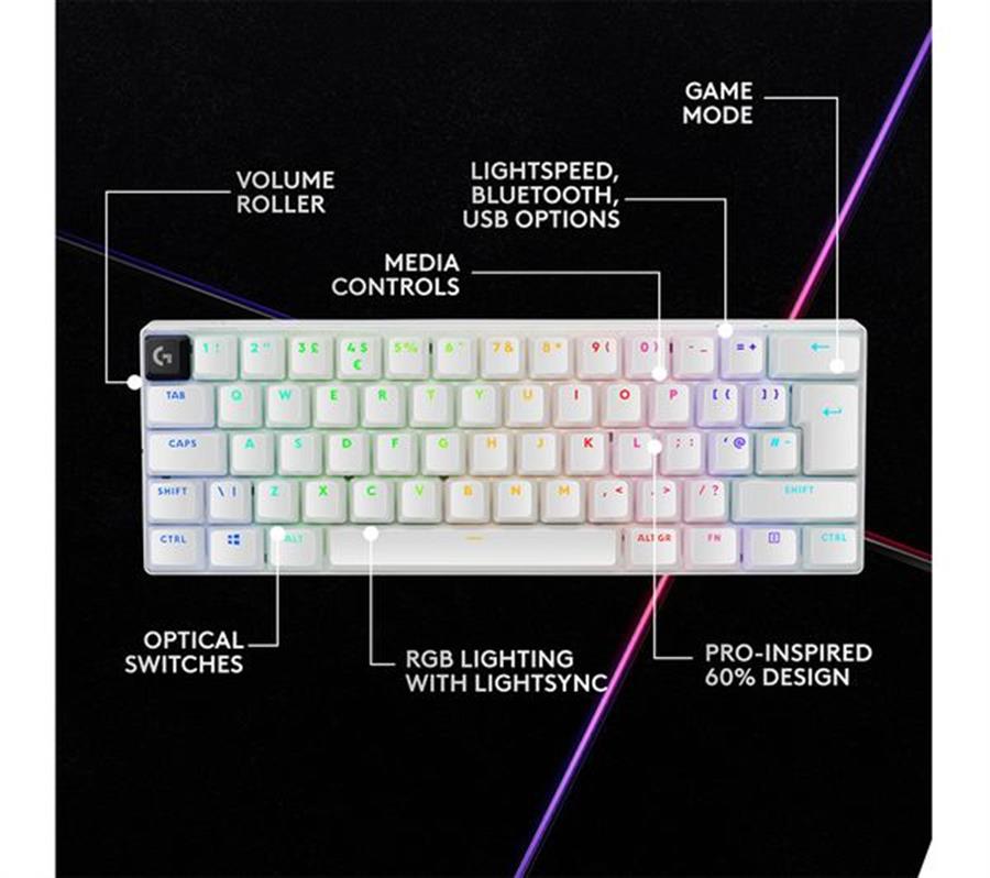 TECLADO INALAMBRICO PRO X60 BLANCO