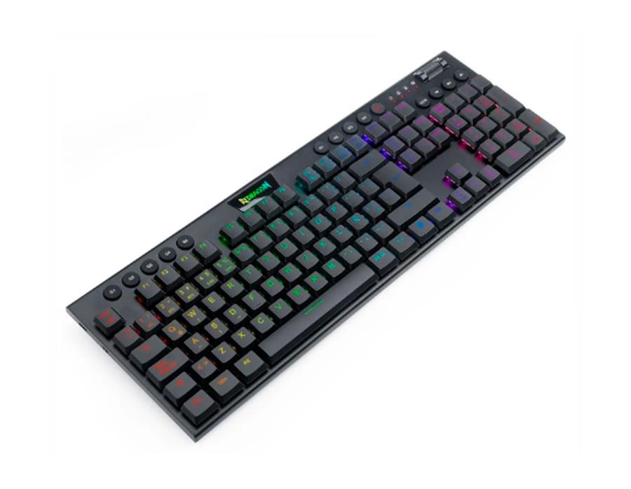 TECLADO MECANICO HORUS K618 BLACK SWITCH RED RGB INALAMBRICO