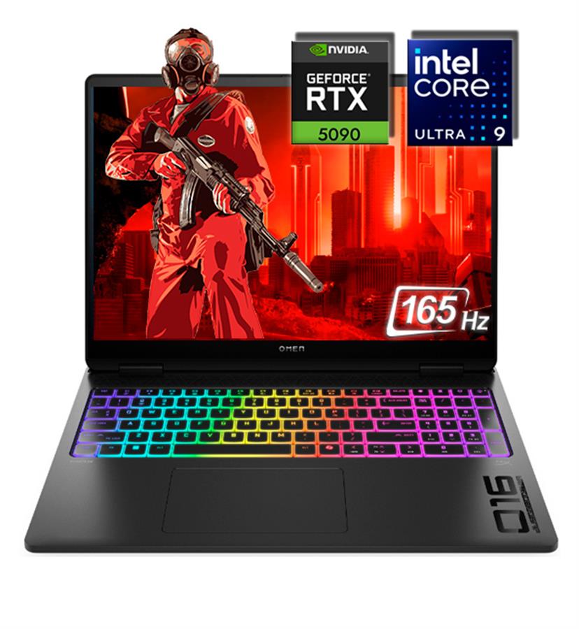 OMEN MAX 16T-AH000 CORE™ ULTRA 9 275HX 16GB RAM 512GB SSD NVIDIA® RTX 5090 24GB 16" WQXGA 165 Hz