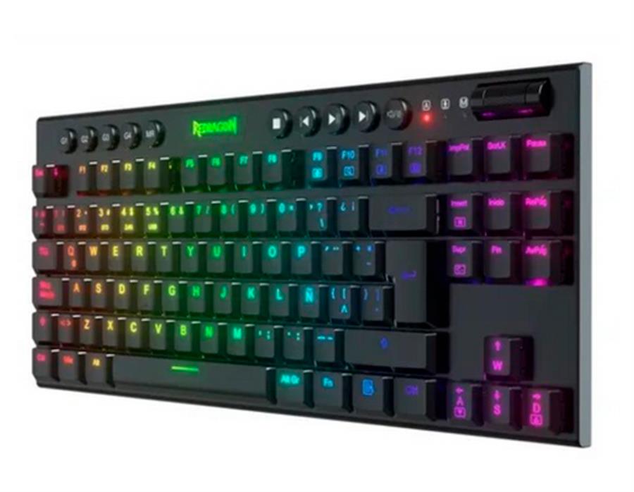 TECLADO MECANICO HORUS TKL  K621-RGB   SW. ROJO