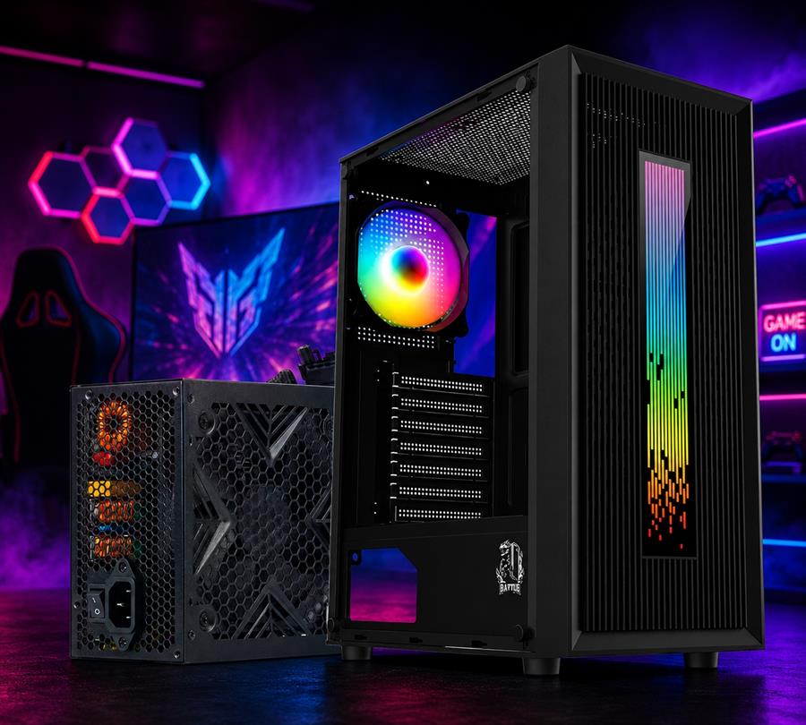 VORTEX GABIENTE CON FUENTE RAPTOR  VOLT 750W 80+ BRONZE