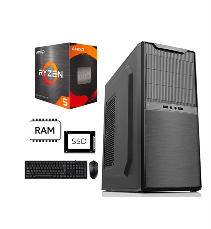 PC ARMADA  RYZEN 5 5600GT 8GB RAM 240GB SSD  - TECLADO & MOUSE - FREEDOS