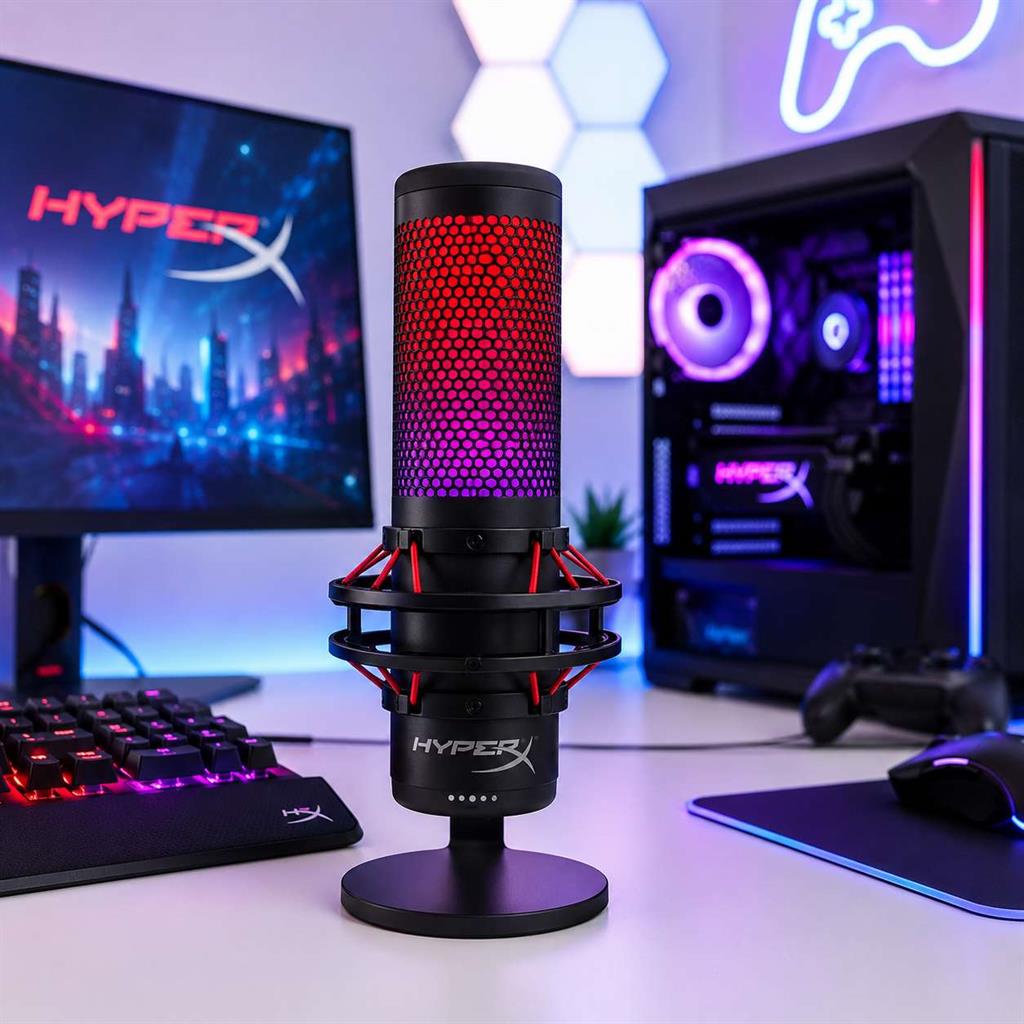 QUADCAST 2  MICROFONO GAMER NEGRO