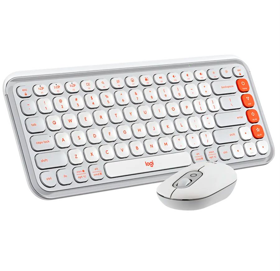 COMBO TECLADO Y MOUSE POP ICON BLUETOOTH BLANCO