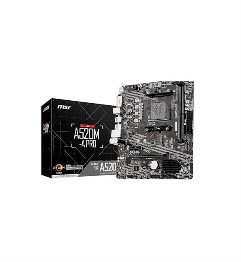 MOTHERBOARD  AM4 A520M-A PRO DDR4 BOX M-ATX