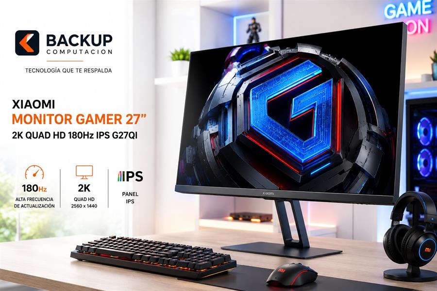 MONITOR GAMER   27" 2K QUAD HD 180Hz IPS  G27QI