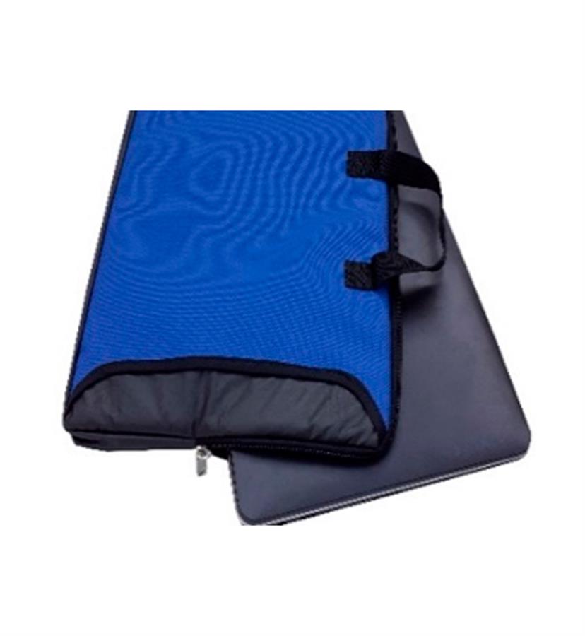 FUNDA NOTEBOOK 14 PULGADAS CON MANIJAS + BOLSILLO P/ CARGADOR - AZUL